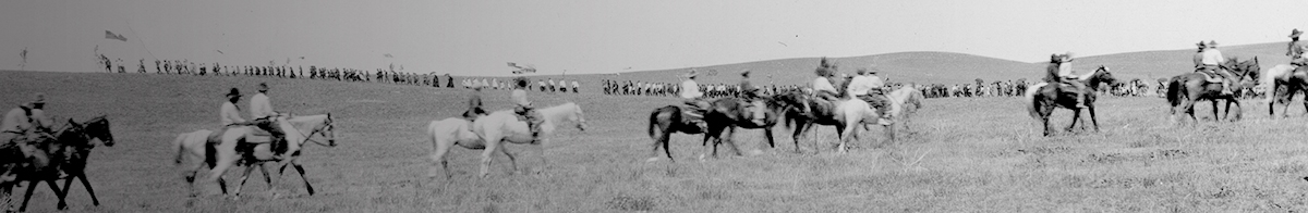 Procession on Horseback at Catholic Sioux Congress, 1923